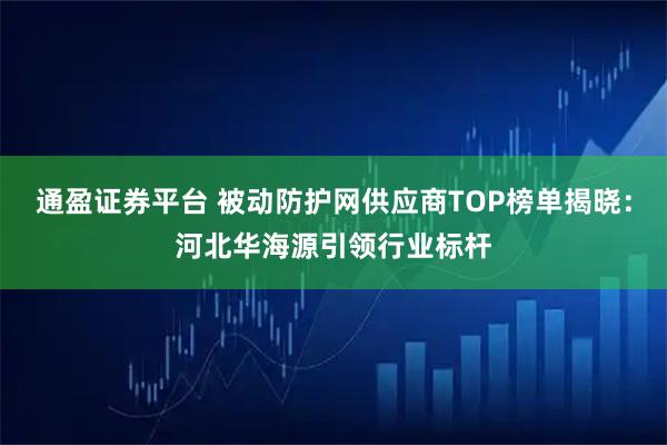 通盈证券平台 被动防护网供应商TOP榜单揭晓：河北华海源引领行业标杆
